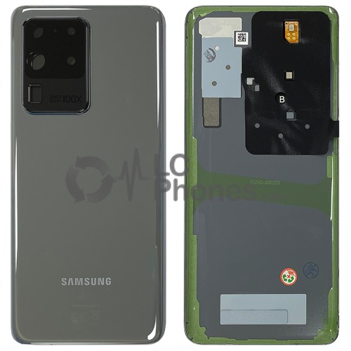 Samsung Galaxy S20 Ultra / S20 Ultra 5G G988 - Battery Cover Original with Camera Lens and Adhesive Cosmic Grey < Service Pack >