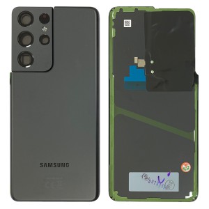 Samsung Galaxy S21 Ultra 5G G998 - Battery Cover Original with Camera Lens and Adhesive Phantom Black 