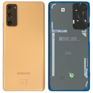 Samsung Galaxy S20 FE G780 / S20 FE 5G G781 - Battery Cover Original with Camera Lens and Adhesive Cloud Orange 