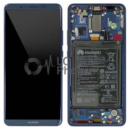 Huawei Mate 10 Pro - Full Front LCD Digitizer Midnight Blue with Frame & Battery < Service Pack >