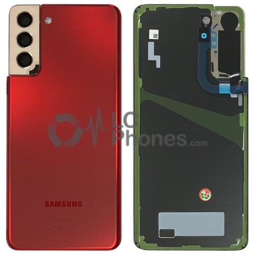 Samsung Galaxy S21+ 5G G996 - Battery Cover Original with Camera Lens and Adhesive Phantom Red < Service Pack >