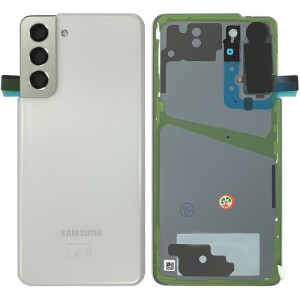 Samsung Galaxy S21 5G G991 - Battery Cover Original with Camera Lens and Adhesive Phantom White 