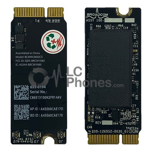 Macbook Pro Retina A1398 A1502 (EARLY 2015-MID 2015) - WiFi Bluetooth AirPort Card Module BCM943602CS 653–0194