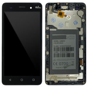 Wiko Lenny 3 - Full Front LCD Digitizer with Frame Black