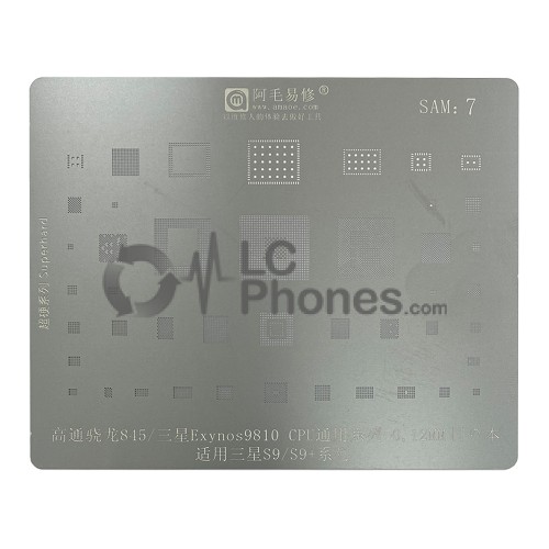 Amaoe - IC Repair BGA Rework Reballing Stencil Template for Samsung Galaxy S9 G960 / S9 Plus G965 SAM:7