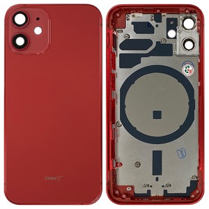 iPhone 12 Mini - Back Housing Cover with Buttons Red