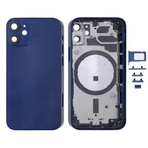 iPhone 12 Mini - Back Housing Cover with Buttons Blue