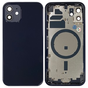 iPhone 12 - Back Housing Cover with Buttons Black