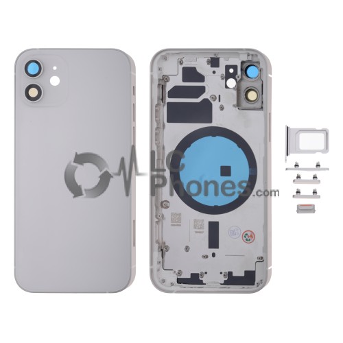 iPhone 12 - Back Housing Cover with Buttons White