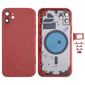 iPhone 12 - Back Housing Cover with Buttons Red