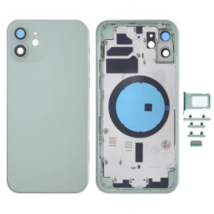 iPhone 12 - Back Housing Cover with Buttons Green