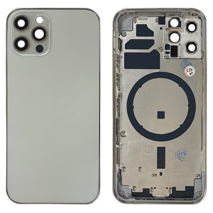 iPhone 12 Pro - Back Housing Cover with Buttons Silver