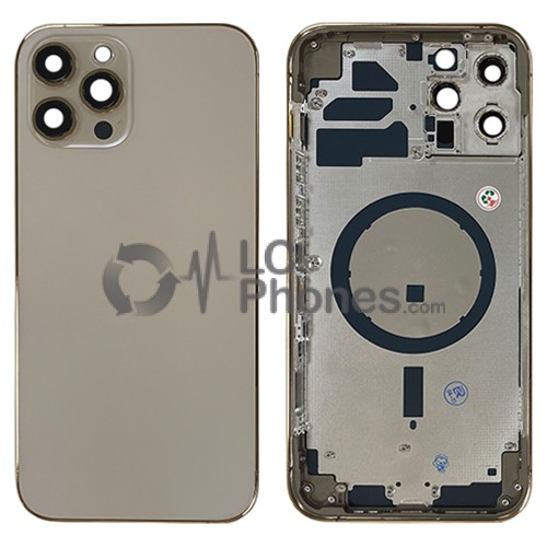 iPhone 12 Pro Max - Back Housing Cover with Buttons Gold