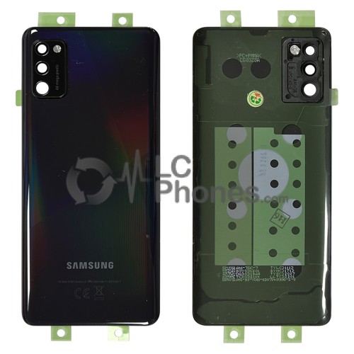 Samsung Galaxy A41 A415F - Battery Cover with Camera Lens Prism Crush Black < Service Pack >