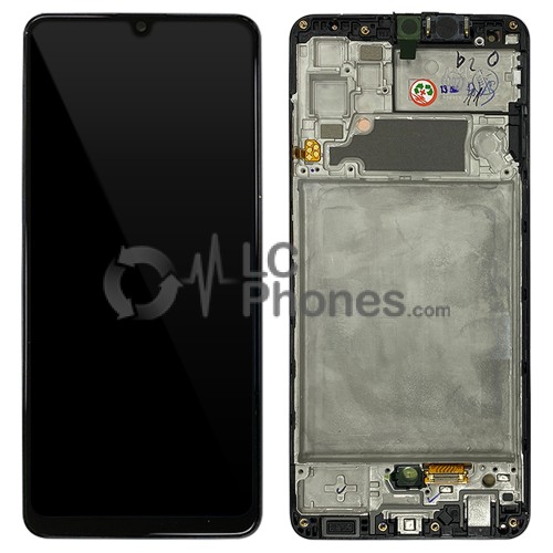 Samsung Galaxy A32 A325 - Full Front LCD Digitizer With Frame Black < Service Pack >