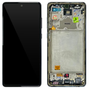 Samsung Galaxy A72 A725  - Full Front LCD Digitizer With Frame Awesome Black 