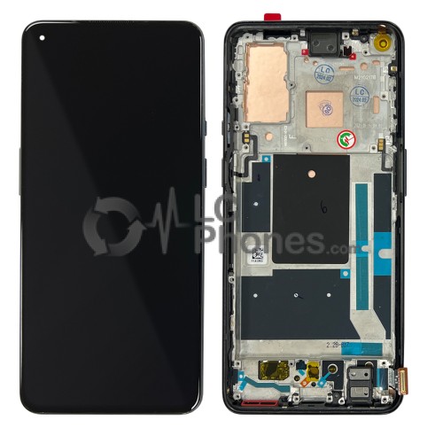 OnePlus 9 - Full Front LCD Digitizer With Frame Black ( Original Remaded )