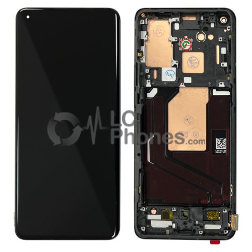 OnePlus 9 Pro - Full Front LCD Digitizer With Frame Black ( Original Remaded )