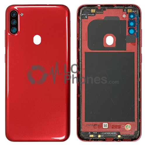 Samsung Galaxy A11 A115 - Back Housing Cover With Camera Lens Red