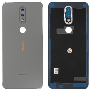 Nokia 7.1 TA-1085 / TA-1095 / TA-1097 / TA-1100 - Battery Cover with Adhesive and Camera Lens Gloss Steel