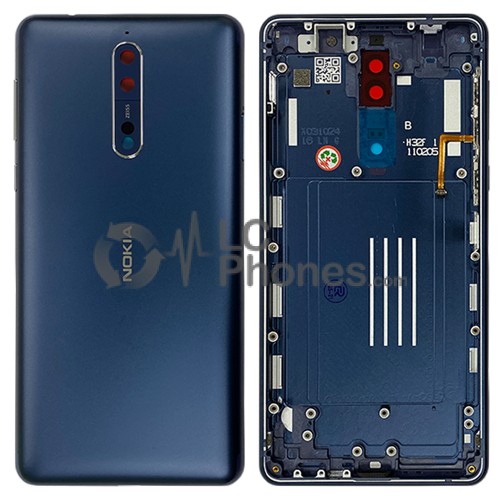 Nokia 8 TA-1004 / TA-1012 / TA-1052 - Back Housing Cover Tempered Blue