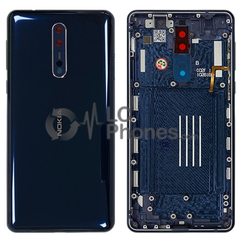 Nokia 8 TA-1004 / TA-1012 / TA-1052 - Back Housing Cover Polished Blue