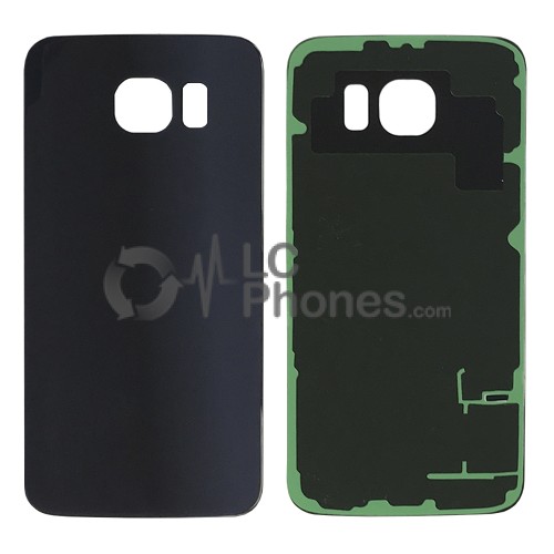 Samsung Galaxy S6 G920 - Battery Cover Black Saphire with Adhesive & Camera Lens