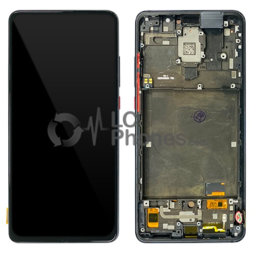 Xiaomi Mi 9T / 9T Pro / Redmi K20 - Full Front LCD Digitizer with Frame Carbon Black