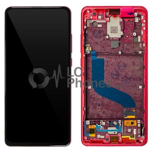 Xiaomi Mi 9T / 9T Pro / Redmi K20 - Full Front LCD Digitizer with Frame Red Flame