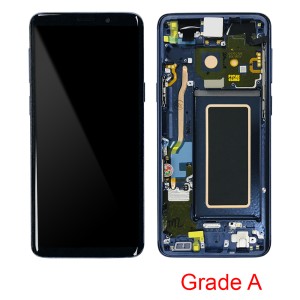 Samsung Galaxy S9 G960F - Full Front LCD Digitizer With Frame Blue  Grade A