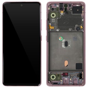 Samsung Galaxy A51 5G A516 - Full Front LCD Digitizer with Frame Prism Cube Pink 