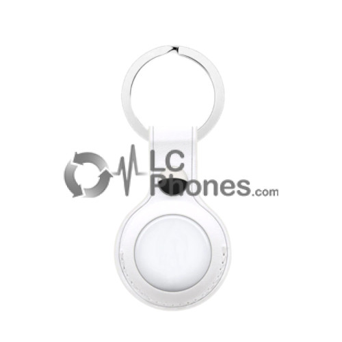 AirTag - Keychain Leather Case White