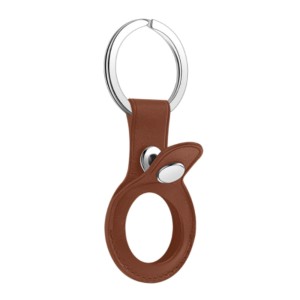 AirTag - Keychain Leather Case Brown