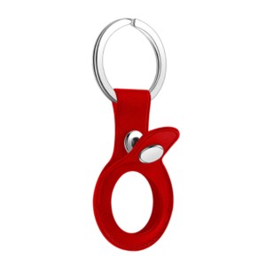 AirTag - Keychain Leather Case Red