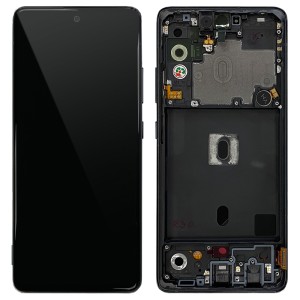 Samsung Galaxy A51 5G A516 - Full Front LCD Digitizer With Frame Prism Cube Black 