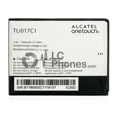 Alcatel One Touch Streak OT-4060, OT-4060A / One Touch Pop 3 OT-5017, OT-5017D, OT-5019 - Battery TLI017C1 1780mAh 6.76Wh