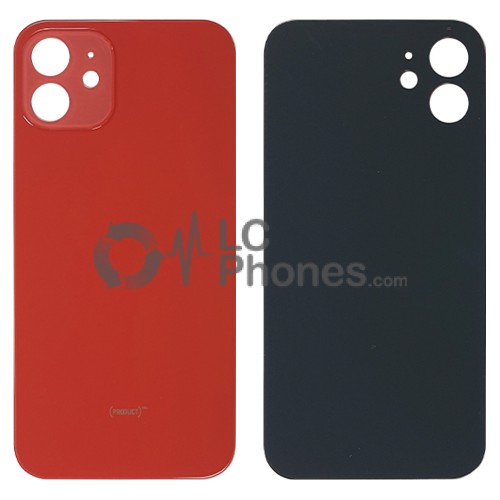 iPhone 12 - Battery Cover with Big Camera Hole Red