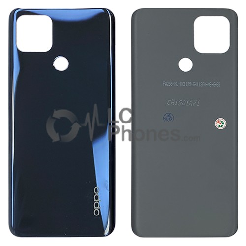 OPPO A15 CPH2185 / A15s CPH2179 - Battery Cover with Adhesive & Camera Lens Dynamic Black