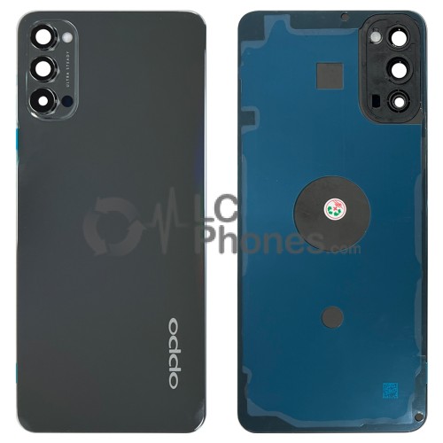 OPPO Reno4 5G CPH2091 - Battery Cover with Adhesive & Camera Lens Space Black