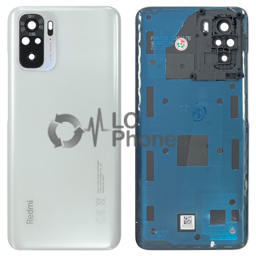 Xiaomi Redmi Note 10 / 10S - Battery Cover with Adhesive & Camera Lens Frost White