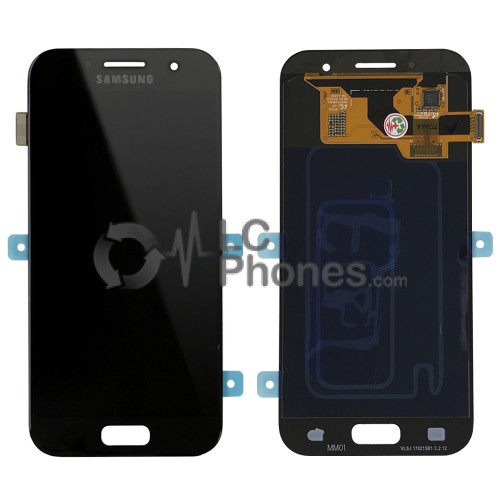 Samsung Galaxy A3 2017 A320 - Full Front LCD Digitizer Black (Original Remaded)