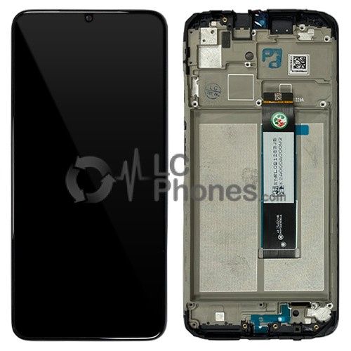 Xiaomi Poco M3 / Redmi 9T - Full Front LCD Digitizer with Frame Power Black < Service Pack >