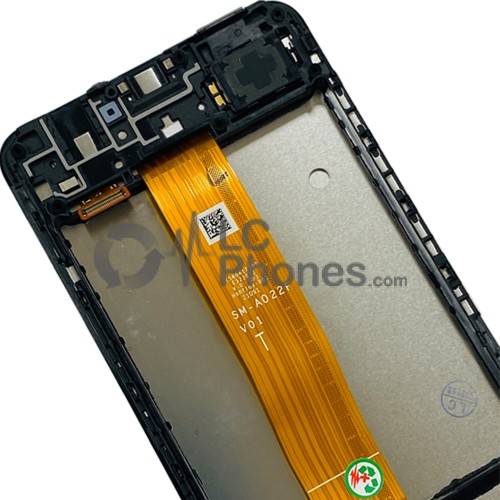 Samsung Galaxy M12 M127 - Full Front LCD Digitizer With Frame Black < Service Pack >