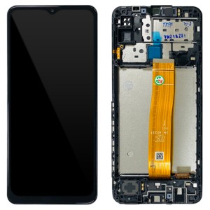 Samsung Galaxy M12 M127 - Full Front LCD Digitizer With Frame Black 