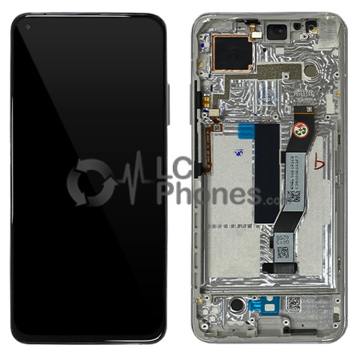 Xiaomi Mi 10T 5G / Mi 10T Pro 5G - Full Front LCD Digitizer with Frame Lunar Silver < Service Pack >