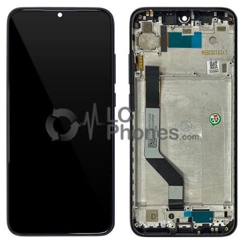 Xiaomi Redmi Note 7 / Note 7 Pro - Full Front LCD Digitizer with Frame Black < Service Pack >