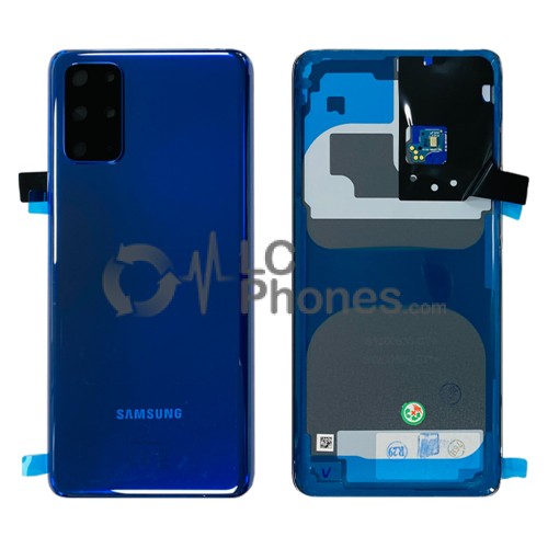 Samsung Galaxy S20+ G985 / S20+ 5G G986 - Battery Cover Original with Camera Lens and Adhesive Aura Blue < Service Pack >