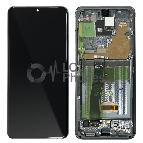 Samsung Galaxy S20 Ultra G988 / S20 Ultra 5G G988 - Full Front LCD Digitizer Cosmic Grey < Service Pack > Without Camera