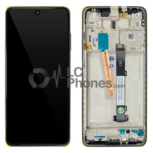 Xiaomi Poco X3 / X3 NFC - Full Front LCD Digitizer with Frame Shadow Gray < Service Pack >