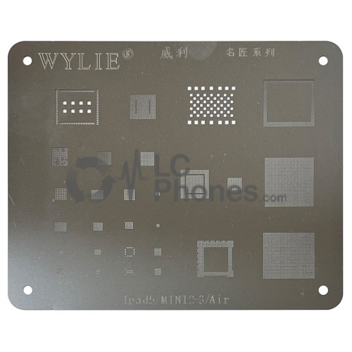 Wylie - IC Repair BGA Rework Reballing Stencil Template for iPad Air A1474, A1475, A1476 / Mini 2 A1489, A1490 / Mini 3